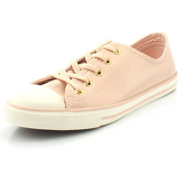 Converse Shoes - Women's chuck Taylor Dainty Ox Dusk Pink and Gold low top Sneakers.